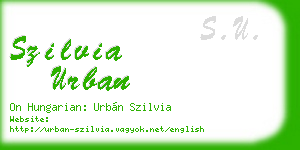 szilvia urban business card