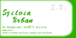 szilvia urban business card